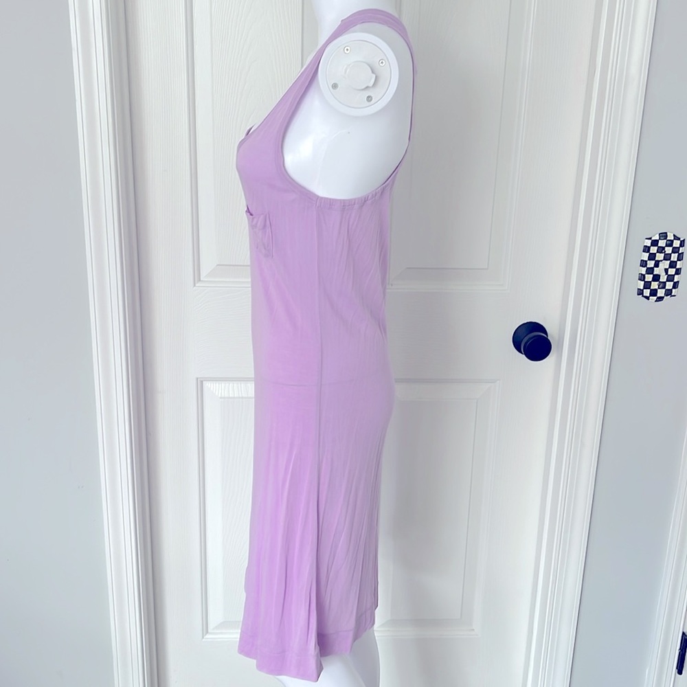 J Crew Lilac Racerback V-Neck Pocket Lightweight Dress or Cover-Up. Small - Picture 3 of 8